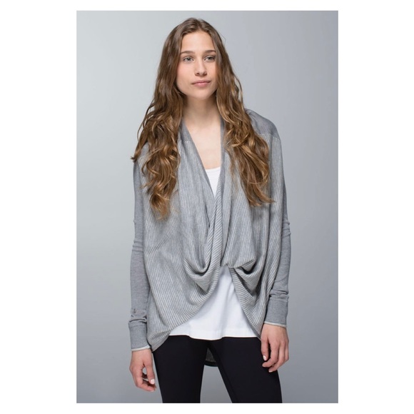 lululemon athletica Sweaters - 🏷️ SOLD • 𝅺LULULEMON • Iconic Wrap Sweater in Heathered Medium Grey • 6